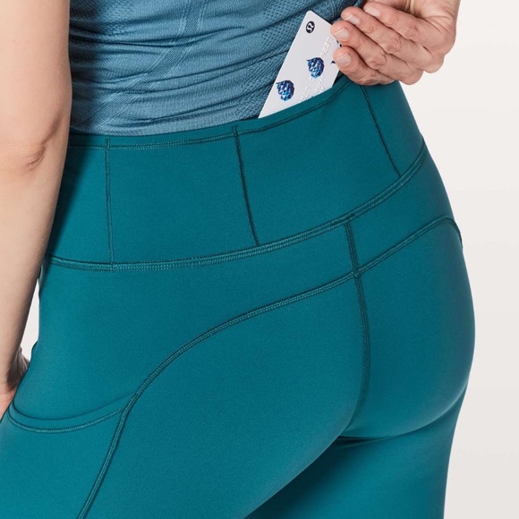 Lululemon Fast & Free Crop II *Nulux 19" Dark Uniform Blue - Picture 4 of 7